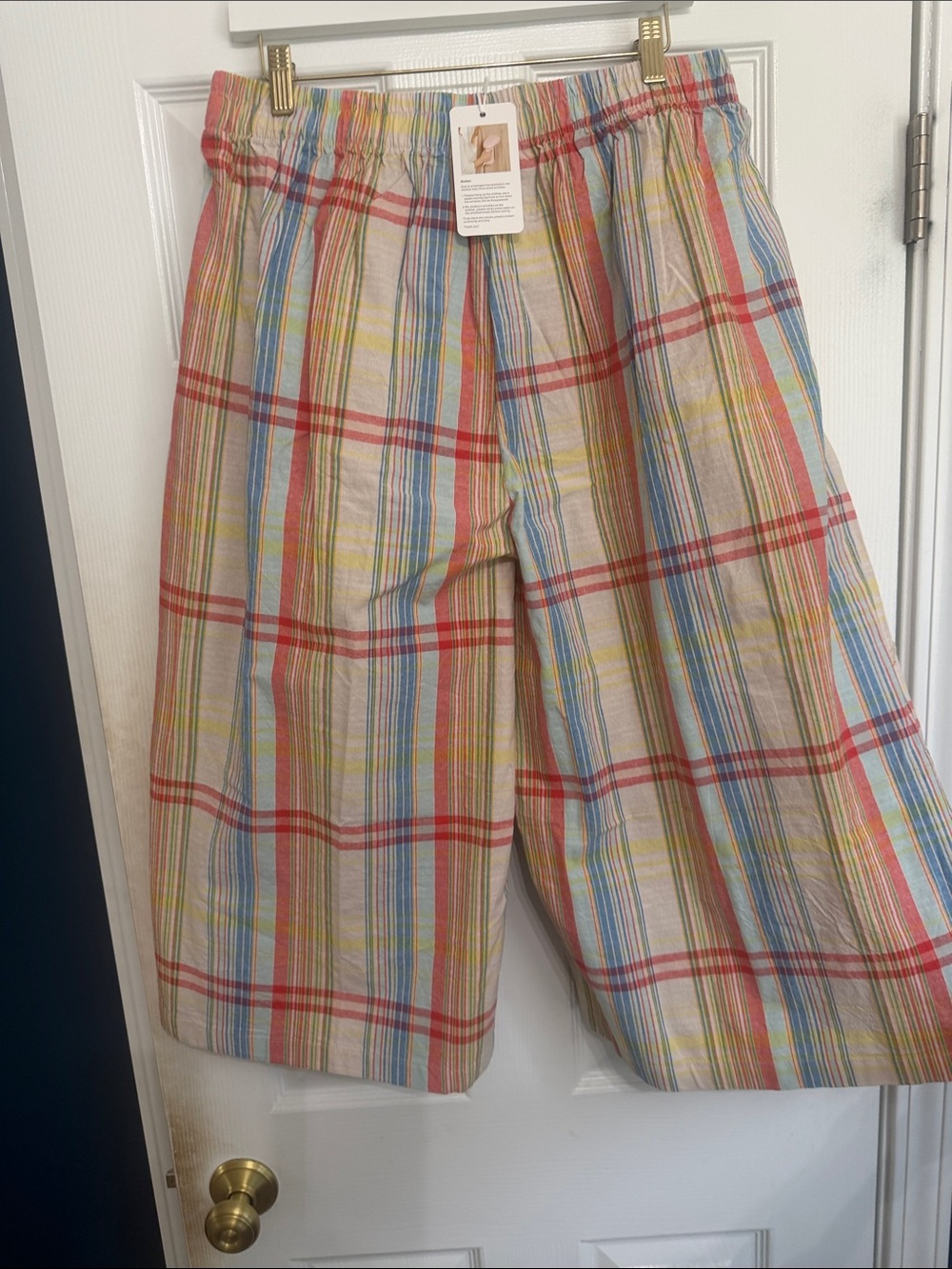 Plaid Gaucho Pants Size XL NWT